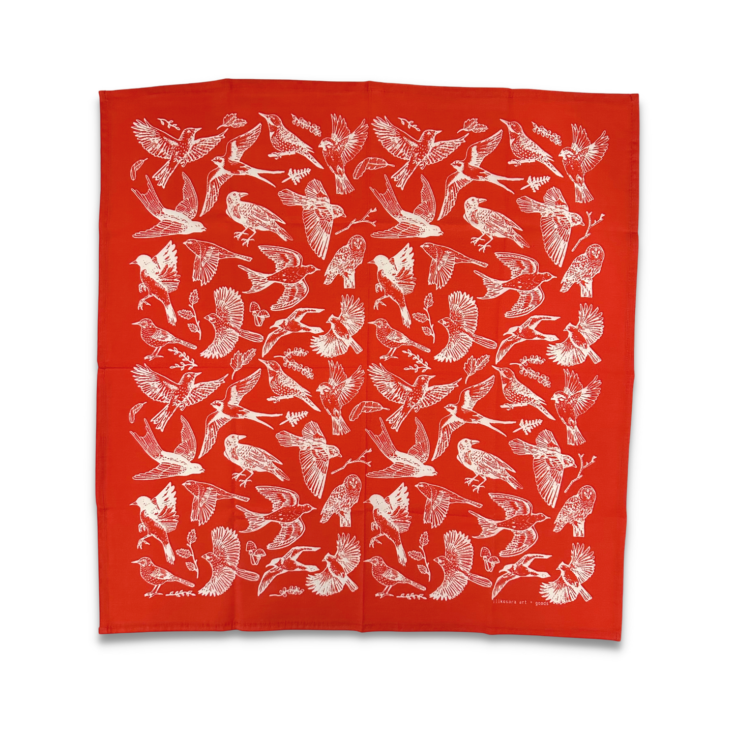 Birds Bandana - Scarlet