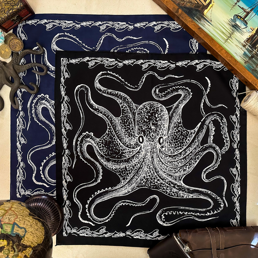 The Kraken Bandana - Midnight Black