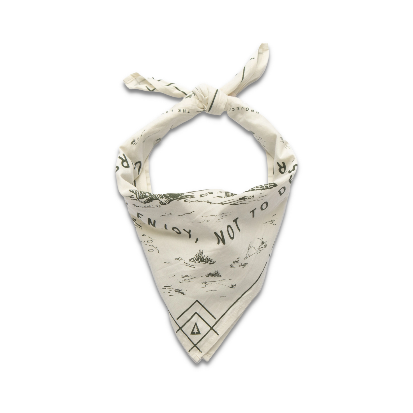 Protect Our Forests Bandana - Chiffon & Deep Olive