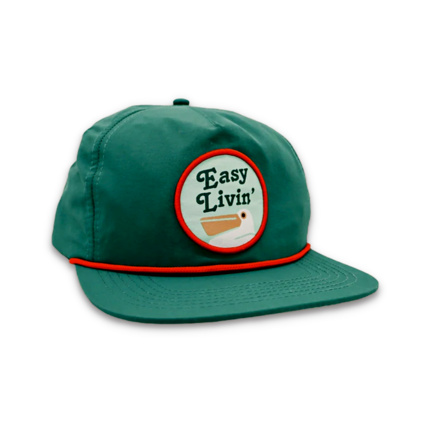 Easy Livin' Snapback - Dark Green & Red