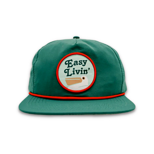 Easy Livin' Snapback - Dark Green & Red
