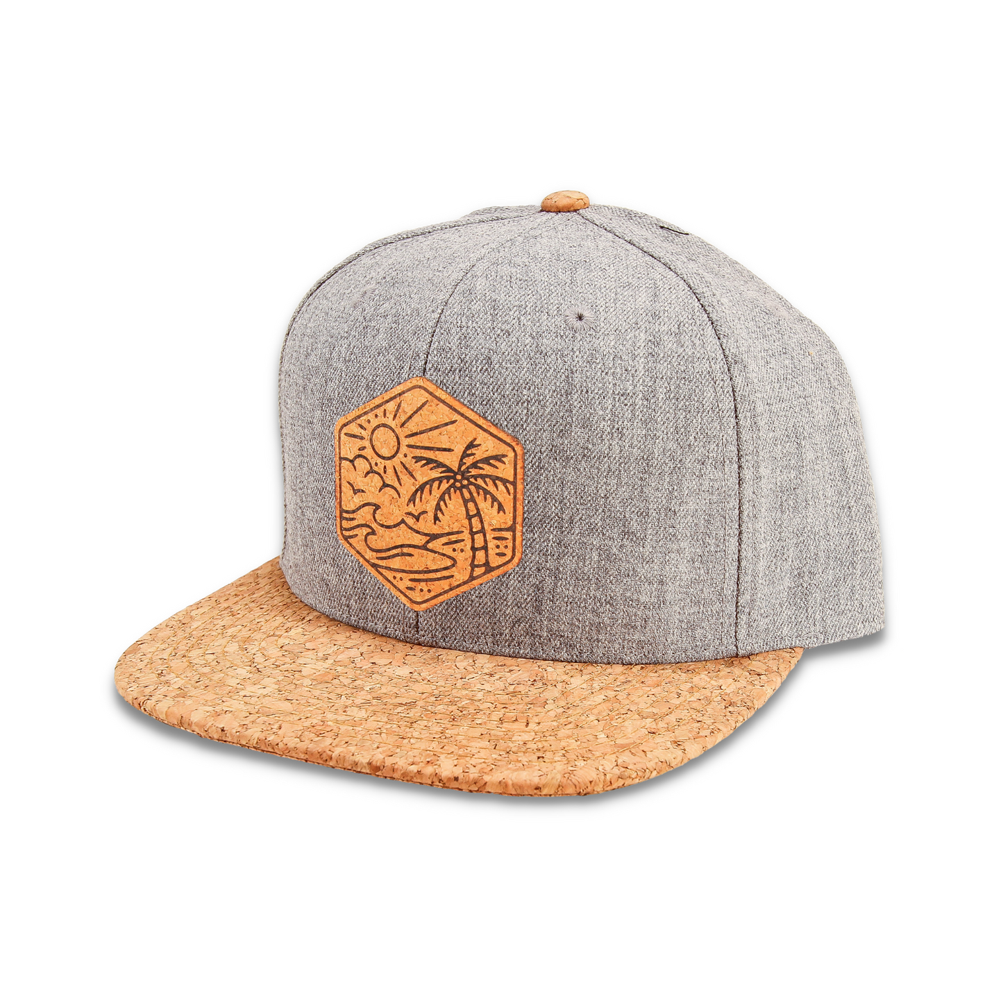 Palm Island Snapback - Heather Grey