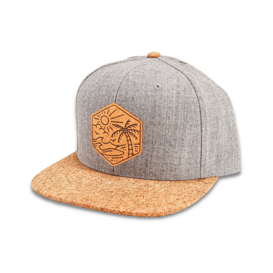 Palm Island Snapback - Heather Grey