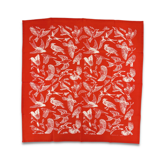 Birds Bandana - Scarlet