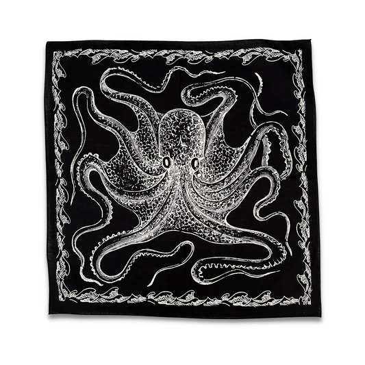 The Kraken Bandana - Midnight Black