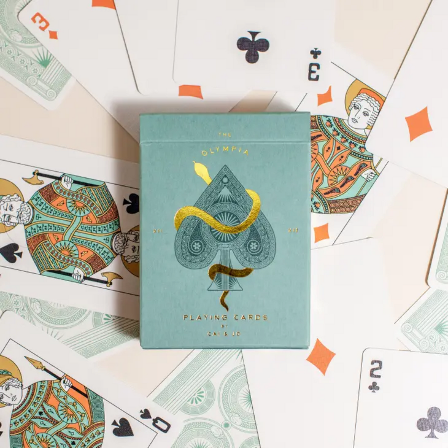 Olympia Playing Cards - Blue Sage