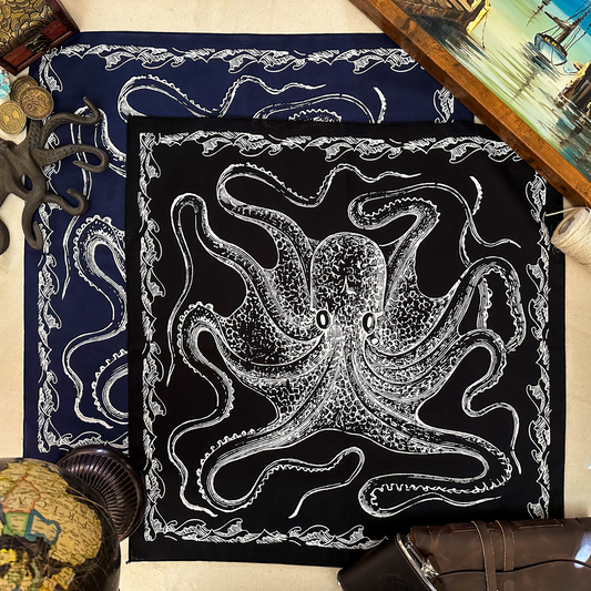 The Kraken Bandana - Deep Navy