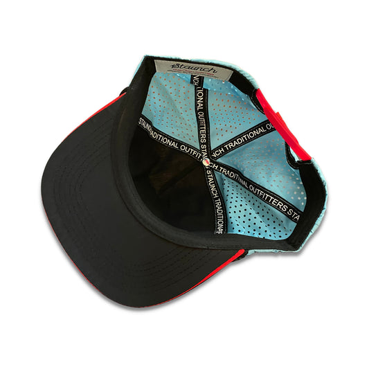 Last Cast Snapback - Baby Blue & Candy Red