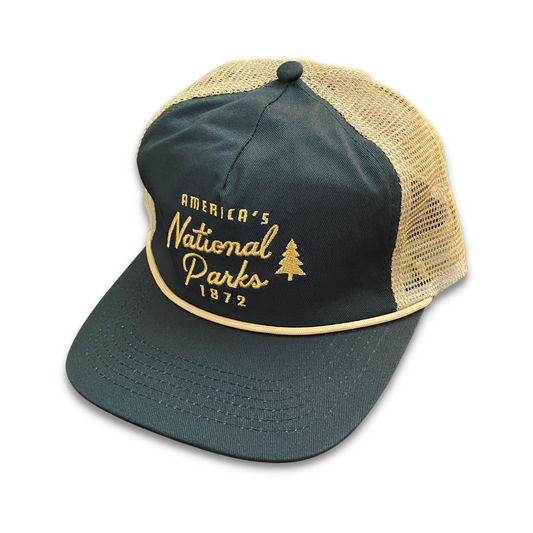 National Parks Trucker - Muted Forest Green