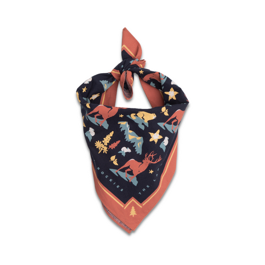 Residents of the Rockies Bandana - Black Blue & Punch