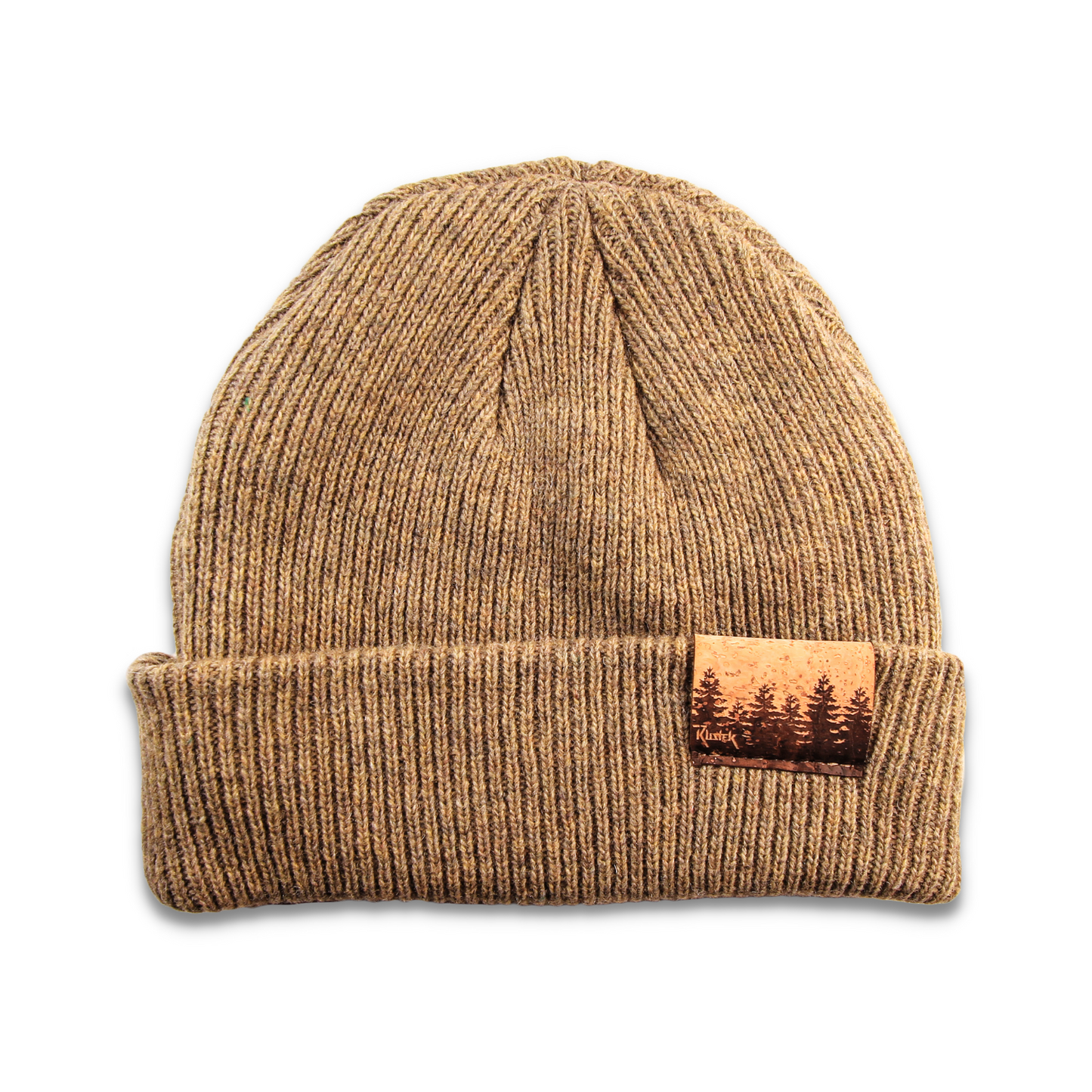 Treeline Beanie - Heather Olive & Wheat