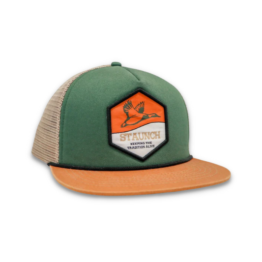 Pond Hopper Snapback - Hunter Green & Cinnamon