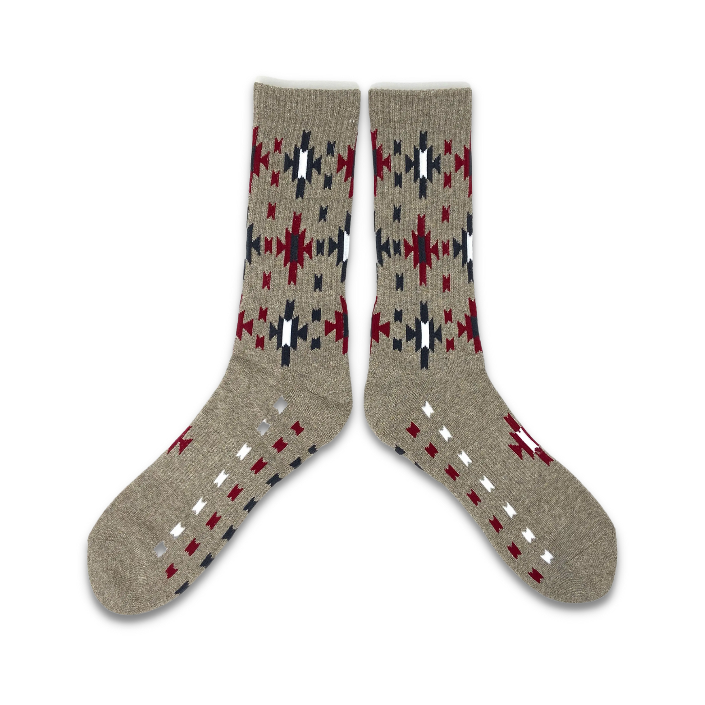 Sun Burst Crew Socks - Khaki