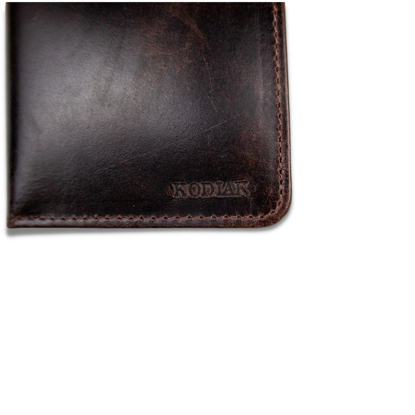 Leather Passport Wallet / Credit Card Case - Ostrich Leather - Walnut Brown