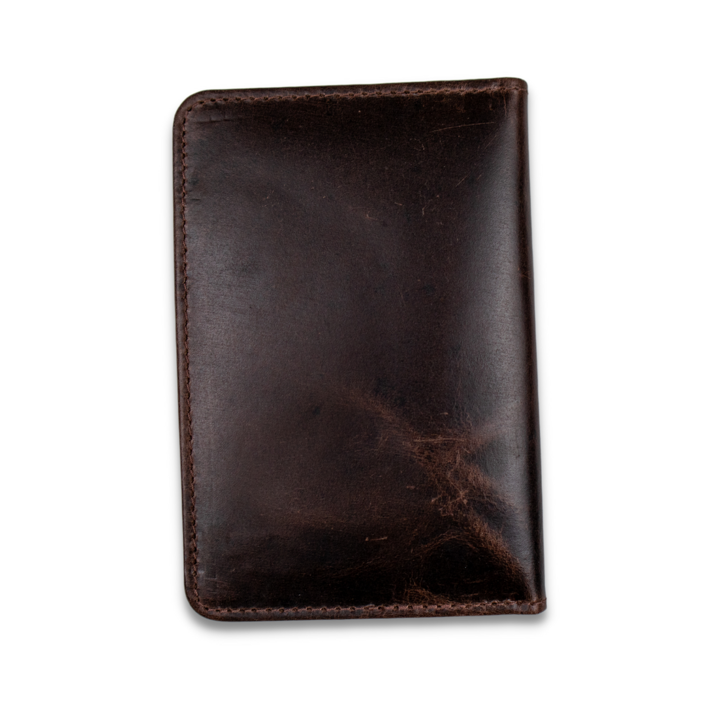 Leather Passport Wallet / Credit Card Case - Ostrich Leather - Walnut Brown